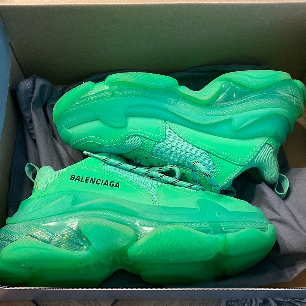 Balenciaga triple S Lime Green